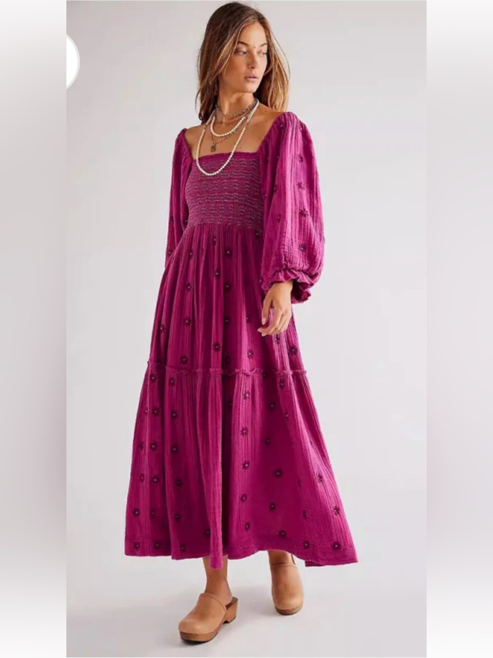 Daisy Smocked Maxi Dress Women’s Large